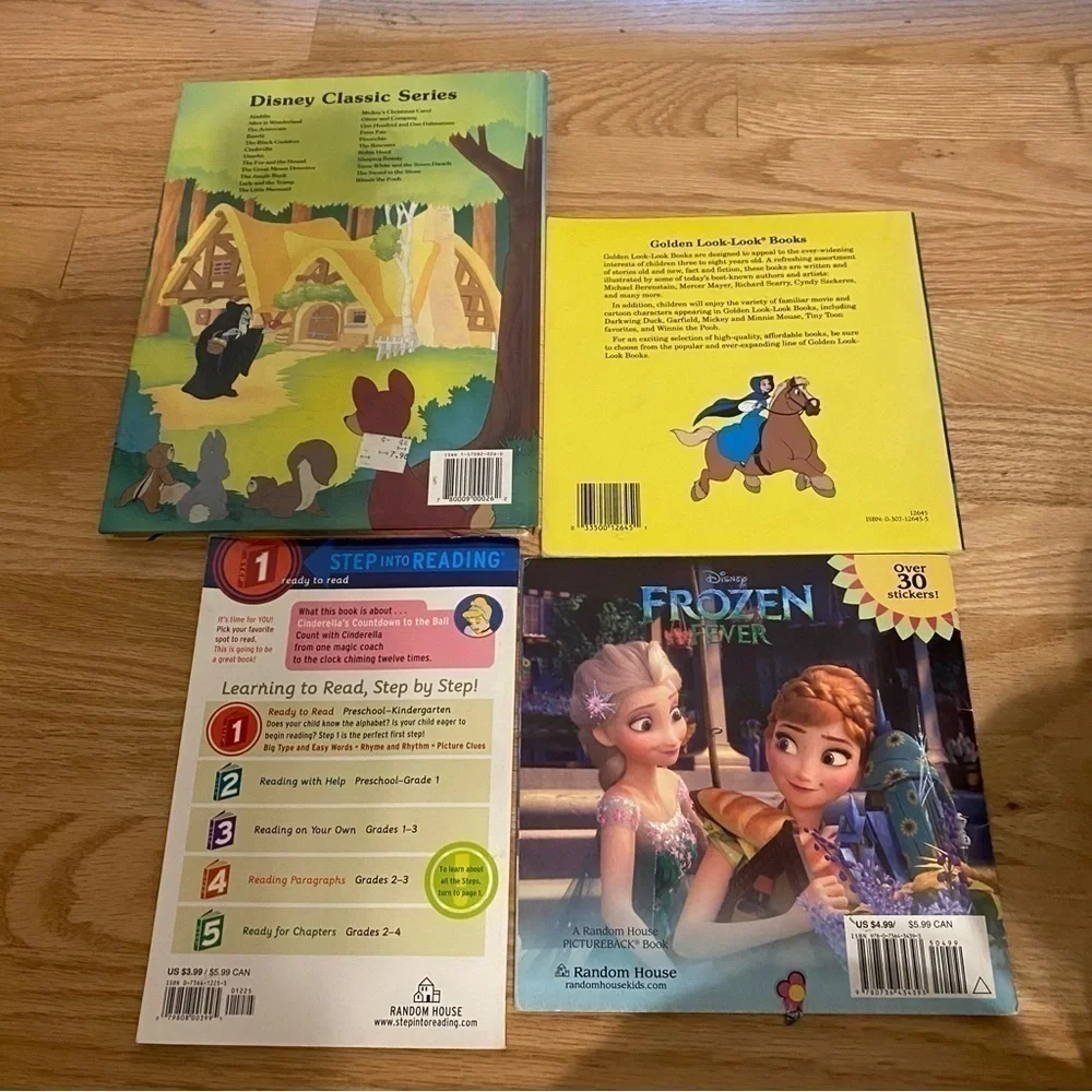 Disney Book Bundle Snow White Frozen Cinderella Beauty and the Beast Belle Kids